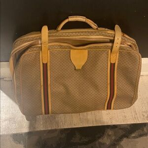 GUCCI Brown and Cream Luggage USED CONDITION CHECK PIC BEFORE PURCHASING